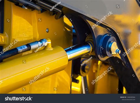 Hydraulic Piston System Bulldozers Tractors Excavators Stock Photo