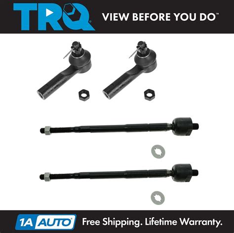 Trq Tie Rod Ends Front Inner Outer Driver Passenger Set Of For