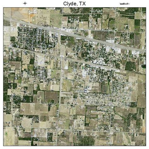 Aerial Photography Map of Clyde, TX Texas