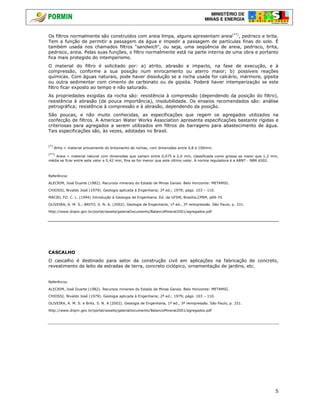 Agregados Minerais Propiedades Aplicabilidade Ocorrencias PDF