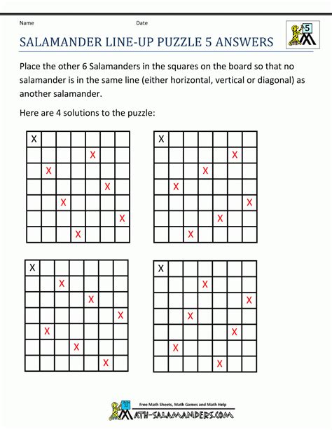 Printable Maths Puzzles For 10 Year Olds - Printable Crossword Puzzles