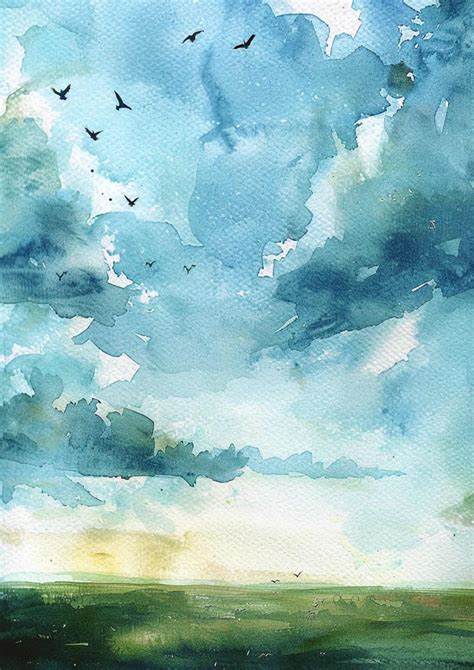 50+ Watercolor Clouds Painting Ideas to Elevate Your Art (Plus FREE ...