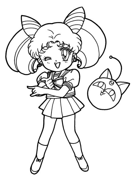 Sailor Chibi Moon Chibi Coloring Pages Sailor Moon Coloring Pages 80860