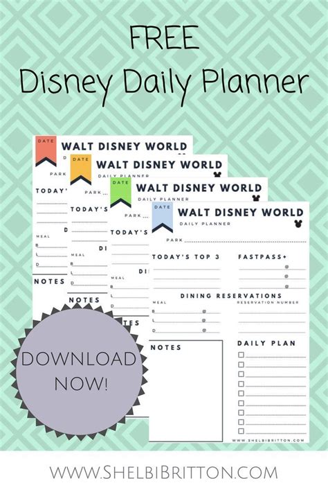 Free Walt Disney World Daily Planner you can download NOW! Find other ...