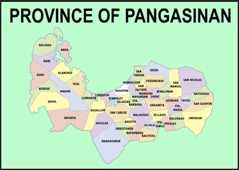 Pangasinan Province Map Waterproof A4 Laminated Chart | Lazada PH