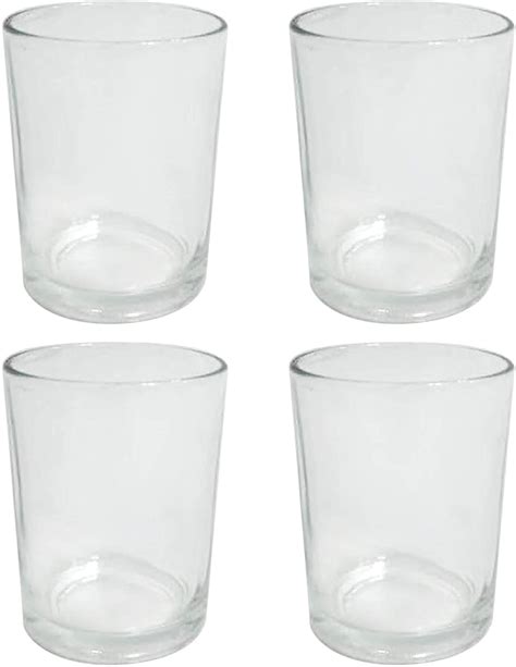 Hosley Set Of 4 Clear Glass Votive Candle Holders 38 Inch High