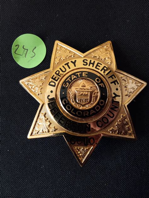 Lot - Deputy Sheriff Jefferson County State of Colorado Star Badge