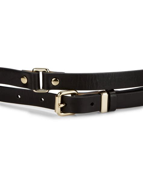 Lyst Marc By Marc Jacobs Double Wrap Leather Belt In Black