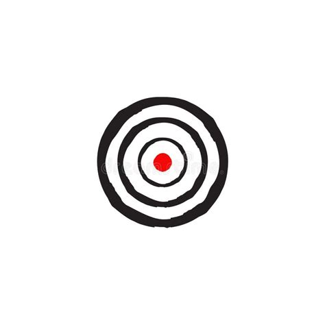 Target Point Icon Logo Design Vector Template Stock Vector