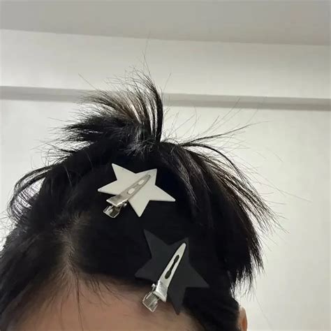 2pcs Sweet Cool Star Hairpin 2023 Korean New Simple Charm Metal Bobby