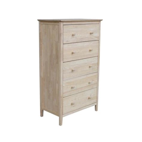 Solid Wood Unfinished Drawer Dresser Warehouse Of Ideas