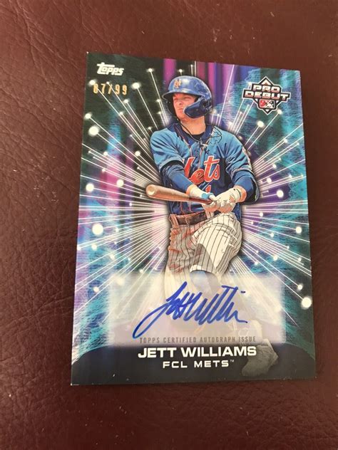 2023 Topps Pro Debut Jett Williams Fc Jws Mets Future Cornerstones