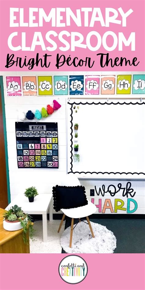 Bold Brights And Black And Whites Classroom Makeover Confetti And Creativity Elementary