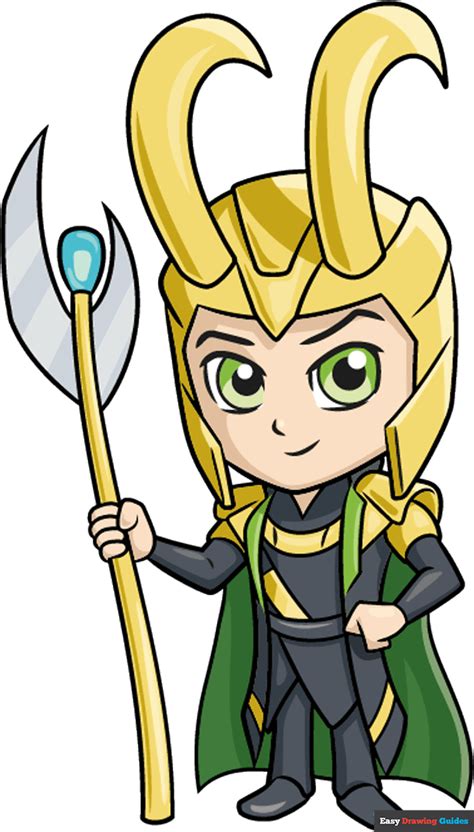 How to Draw a Chibi Loki - Really Easy Drawing Tutorial