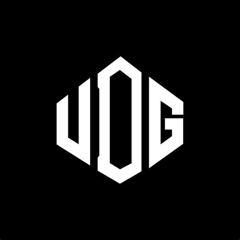 UDG letter logo design with polygon shape. UDG polygon and cube shape ...