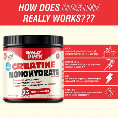 Creatine Monohydrate (Unflavored) - Wildbucknutritions.com