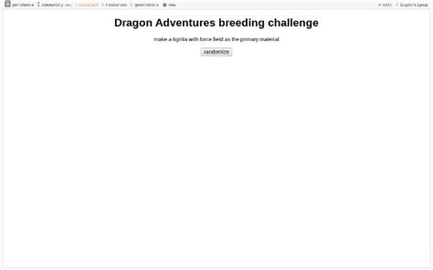 Dragon Adventures breeding challenge ― Perchance Generator