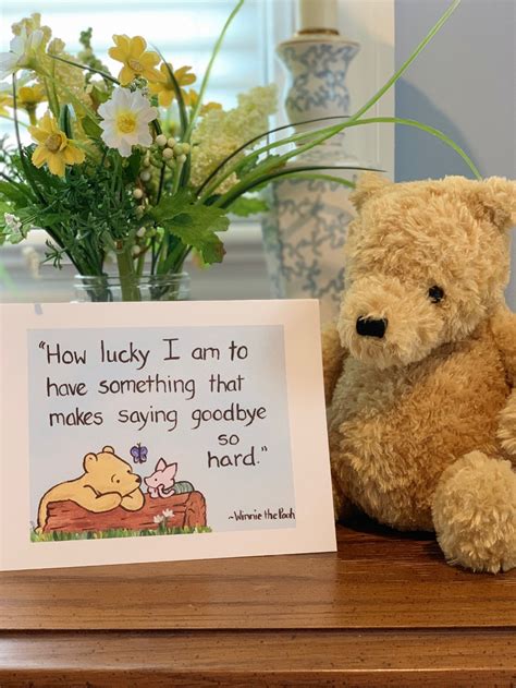 Classic Pooh Goodbye Card Winnie The Pooh Lucky To Know You Etsy