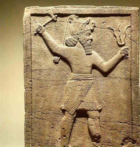 The Hittite Storm God Tesup Of Hurrian Origin Is Depicted With A