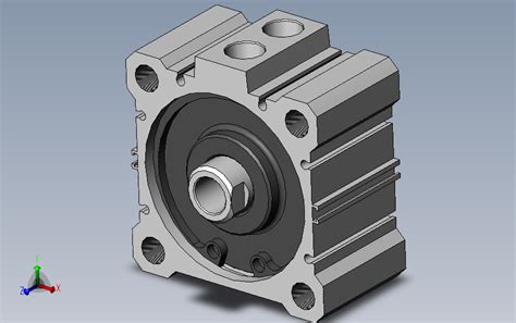 气缸cq2a80 10d Solidworks 2007 模型图纸下载 懒石网