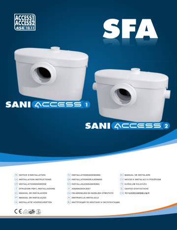 SFA SANIACCESS 1, SANIACCESS 2 Installationshinweise | Manualzz