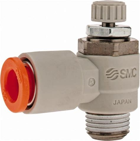 Smc Pneumatics Tube Od X Male Npt Flow Control Elbow Valve