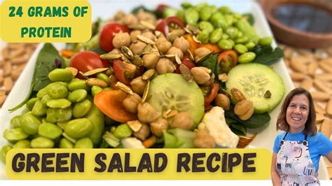 Quick And Healthy Green Salad Recipe The High Protein Vegan Lunch Idea You Need To Try Youtube