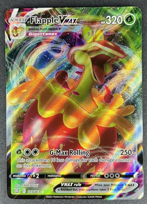 Flapple Vmax Holo Full Art Ultra Rare Battle Styles Pok Mon