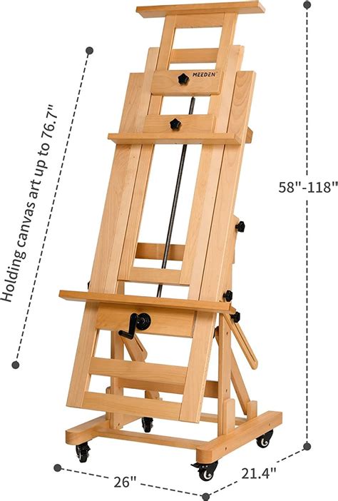 Meeden Deluxe Large Rocker Crank Studio Easel Heavy Duty Artofit