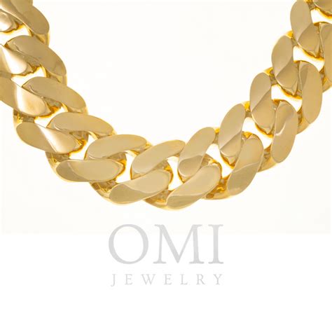 14K GOLD 24MM FLAT CUBAN LINK CHAIN - OMI Jewelry