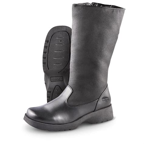 Womens Totes® Side Zip Paula Boots Black 206277 Winter And Snow Boots At Sportsmans Guide