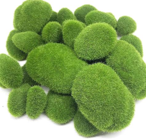 Woohome Pcs Size Artificial Moss Rocks Decorative Green Moss