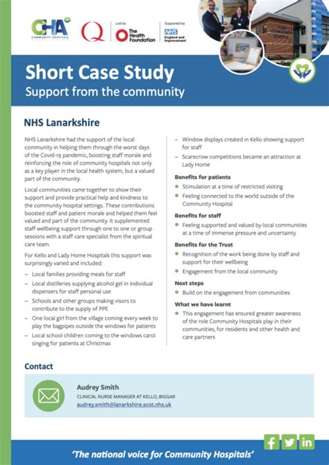 Nhs Lanarkshire Harnessing Community Support Fab Nhs Stuff