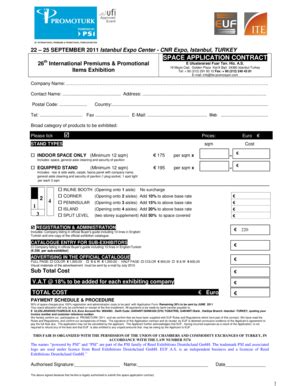 Fillable Online Space Application Contract Psi Fax Email Print