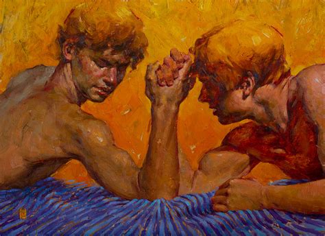 Sunset Confrontation Tania Rivilis Contemporary Figurative Art