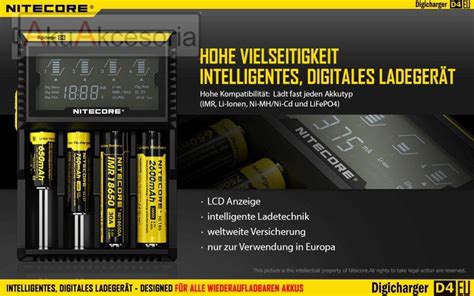 Nitecore D Eu Inteligentna Adowarka Do Akumulator W Li Ion Ni Mh