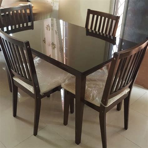 Rectangular Wooden Seater Teak Wood Dinning Table Set At Rs Set