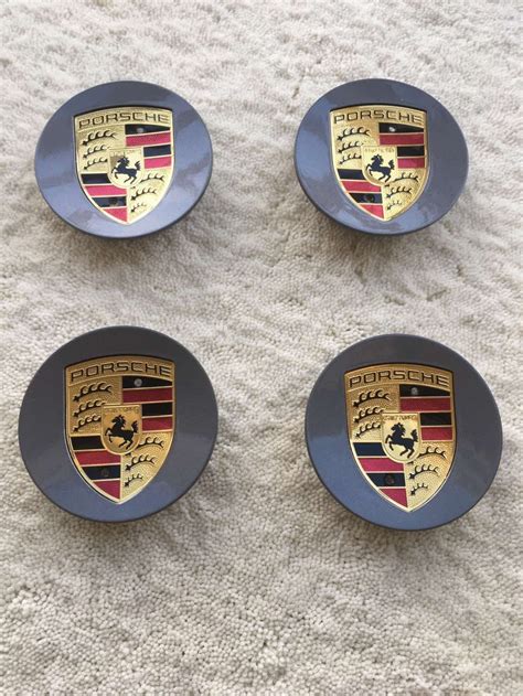 Pcs Inch Mm Gray Porsche Wheel Center Caps Fits Etsy