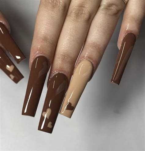 Naildesignidea Linktree Brown Acrylic Nails Tapered Square Nails