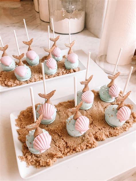 Mermaid Cake Pops Mermaid Themed Birthday Party Dessert Mermaid