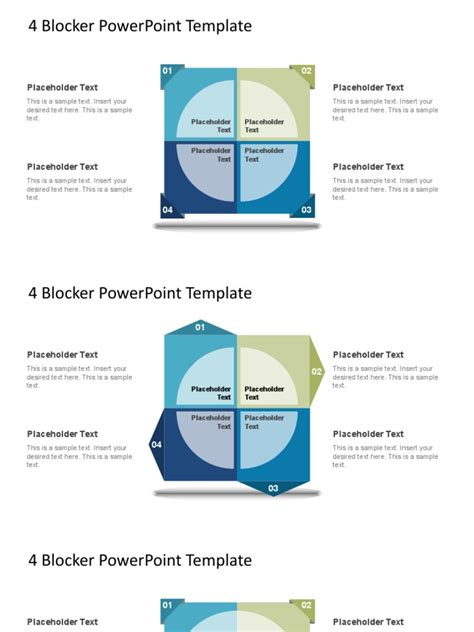 Ff0278 01 4 Blocker Powerpoint Template 16x9 Marketing Software