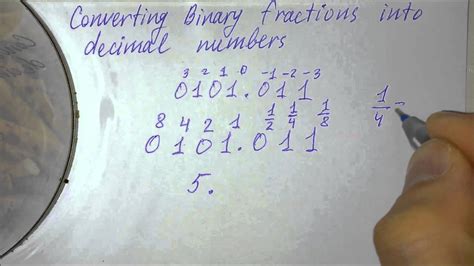 Converting Binary Fractions To Decimal Youtube