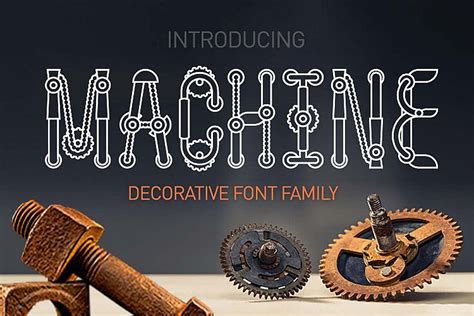 Machine font family (15503) | Other | Font Bundles