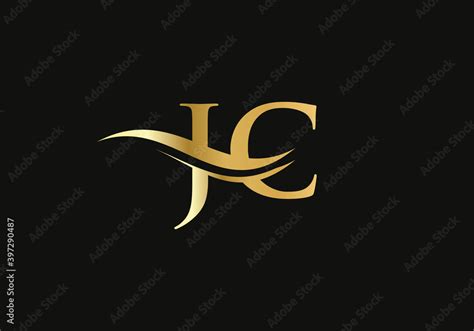 Water Wave Jc Logo Vector Swoosh Letter Jc Logo Design For Business