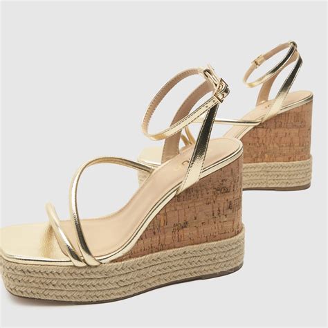 Womens Gold Schuh Violetta Espadrille Wedge Sandals Schuh