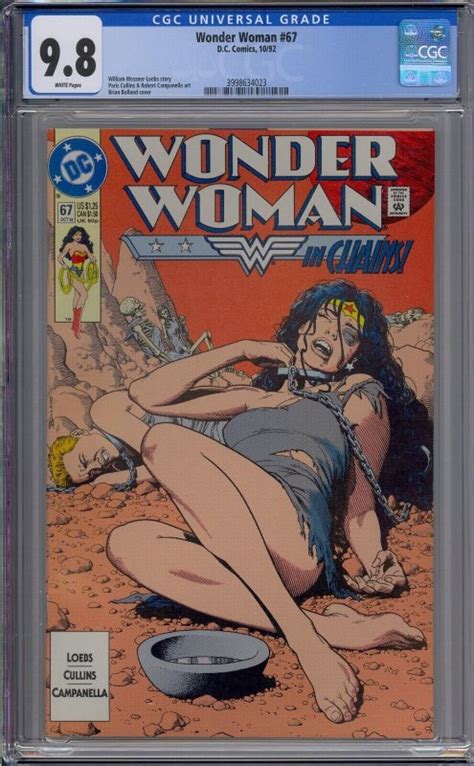 Wonder Woman 67 CGC 9 8 Classic Brian Bolland Bondage Cover White