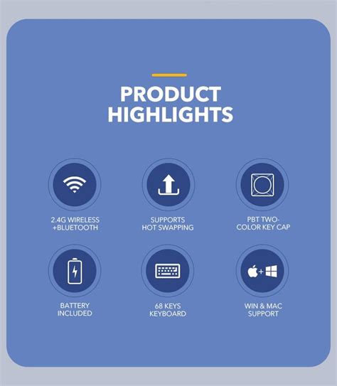 Darkflash Gd Wireless G Bluetooth Usb Hot Swap Mechanical Keyboard K Yellow Switch