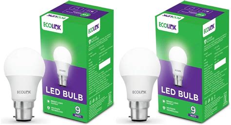 Buy EcoLink 9 Watt Base B22 LED Bulb Cool White Pack Of 4 Online At