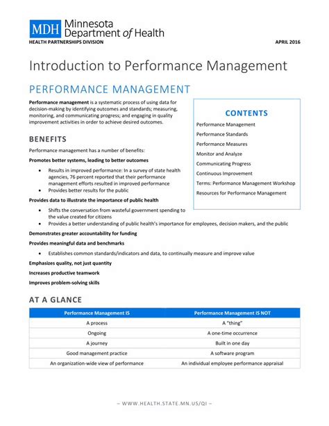 PDF Introduction To Performance Management TO PERFORMANCE MANAGEMENT