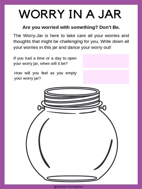 Worry Jar Pdf